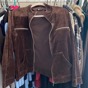 2000s Velvet Zip Up